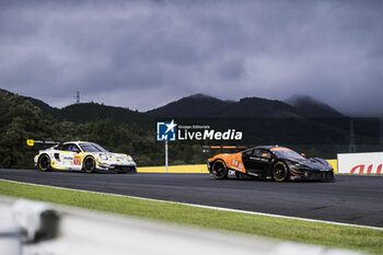 2024-09-15 - 59 SAUCY Grégoire (swi), COTTINGHAM James (gbr), COSTA Nicolas (bra), United Autosports, McLaren 720S GT3 Evo #59, LM GT3, 92 MALYKHIN Aliaksandr (kna), STURM Joel (ger), BACHLER Klaus (aut), Manthey Purerxcing, Porsche 911 GT3 R #92, LM GT3, action during the 2024 6 Hours of Fuji, 7th round of the 2024 FIA World Endurance Championship, from September 13 to 15, 2024 on the Fuji Speedway in Oyama, Shizuoka, Japan - FIA WEC - 6 HOURS OF FUJI 2024 - ENDURANCE - MOTORS