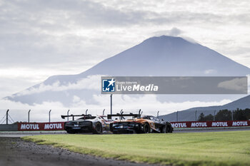 2024-09-15 - 54 FLOHR Thomas (swi), CASTELLACCI Francesco (ita), RIGON Davide (ita), Vista AF Corse, Ferrari 296 GT3 #54, LM GT3, 59 SAUCY Grégoire (swi), COTTINGHAM James (gbr), COSTA Nicolas (bra), United Autosports, McLaren 720S GT3 Evo #59, LM GT3, action during the 2024 6 Hours of Fuji, 7th round of the 2024 FIA World Endurance Championship, from September 13 to 15, 2024 on the Fuji Speedway in Oyama, Shizuoka, Japan - FIA WEC - 6 HOURS OF FUJI 2024 - ENDURANCE - MOTORS