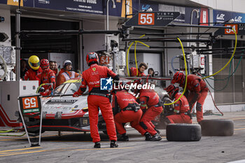 2024-09-15 - 55 HERIAU François (fra), MANN Simon (usa), ROVERA Alessio (ita), Vista AF Corse, Ferrari 296 GT3 #55, LM GT3, PIT STOP, ARRET AUX STANDS during the 2024 6 Hours of Fuji, 7th round of the 2024 FIA World Endurance Championship, from September 13 to 15, 2024 on the Fuji Speedway in Oyama, Shizuoka, Japan - FIA WEC - 6 HOURS OF FUJI 2024 - ENDURANCE - MOTORS