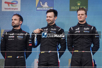 2024-09-15 - 36 VAXIVIERE Matthieu (fra), SCHUMACHER Mick (ger), LAPIERRE Nicolas (fra), Alpine Endurance Team, Alpine A424 #36, Hypercar, podium, portrait during the 2024 6 Hours of Fuji, 7th round of the 2024 FIA World Endurance Championship, from September 13 to 15, 2024 on the Fuji Speedway in Oyama, Shizuoka, Japan - FIA WEC - 6 HOURS OF FUJI 2024 - ENDURANCE - MOTORS