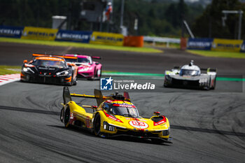 2024-09-15 - 83 KUBICA Robert (pol), SHWARTZMAN Robert (isr), YE Yifei (chn), AF Corse, Ferrari 499P #83, Hypercar, action during the 2024 6 Hours of Fuji, 7th round of the 2024 FIA World Endurance Championship, from September 13 to 15, 2024 on the Fuji Speedway in Oyama, Shizuoka, Japan - FIA WEC - 6 HOURS OF FUJI 2024 - ENDURANCE - MOTORS