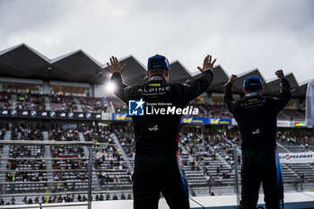 2024-09-15 - 36 VAXIVIERE Matthieu (fra), SCHUMACHER Mick (ger), LAPIERRE Nicolas (fra), Alpine Endurance Team, Alpine A424 #36, Hypercar, portrait during the 2024 6 Hours of Fuji, 7th round of the 2024 FIA World Endurance Championship, from September 13 to 15, 2024 on the Fuji Speedway in Oyama, Shizuoka, Japan - FIA WEC - 6 HOURS OF FUJI 2024 - ENDURANCE - MOTORS