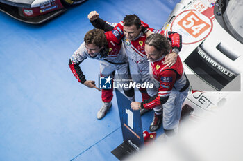 2024-09-15 - 54 FLOHR Thomas (swi), CASTELLACCI Francesco (ita), RIGON Davide (ita), Vista AF Corse, Ferrari 296 GT3 #54, LM GT3, portrait during the 2024 6 Hours of Fuji, 7th round of the 2024 FIA World Endurance Championship, from September 13 to 15, 2024 on the Fuji Speedway in Oyama, Shizuoka, Japan - FIA WEC - 6 HOURS OF FUJI 2024 - ENDURANCE - MOTORS