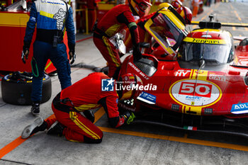 2024-09-15 - 50 FUOCO Antonio (ita), MOLINA Miguel (spa), NIELSEN Nicklas (dnk), Ferrari AF Corse, Ferrari 499P #50, Hypercar, action during the 2024 6 Hours of Fuji, 7th round of the 2024 FIA World Endurance Championship, from September 13 to 15, 2024 on the Fuji Speedway in Oyama, Shizuoka, Japan - FIA WEC - 6 HOURS OF FUJI 2024 - ENDURANCE - MOTORS