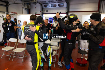 2024-09-29 - 29 SALES Rodrigo (usa), BECHE Mathias (fra), SAUCY Grégoire (swi), Richard Mille by TDS, Oreca 07 - Gibson, celebration during the 4 Hours of Mugello 2024, 5th round of the 2024 European Le Mans Series on the Mugello Circuit from September 26 to 29, 2024 in Scarperia e San Piero, Italy - AUTO - ELMS - 4 HOURS OF MUGELLO 2024 - ENDURANCE - MOTORS