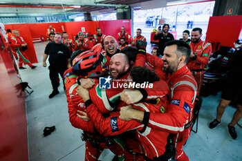 2024-10-19 - Celebration of 83 PERRODO François (fra), VAXIVIERE Matthieu (fra), ROVERA Alessio (ita), Oreca 07 - Gibson, portrait during the 4 Hours of Portimao 2024, 6th round of the 2024 European Le Mans Series on the Algarve International Circuit from October 16 to 19, 2024 in Portimao, Portugal - AUTO - ELMS - 4 HOURS OF PORTIMAO 2024 - ENDURANCE - MOTORS