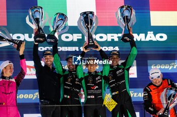 2024-10-19 - 63 HAMAGUCHI Hiroshi (jpn), JEFFERIES Axcil (zwe), CALDARELLI Andrea (mco), Iron Lynx, Lamborghini Huracan LMGT3 Evo2, action at the podium, portrait during the 4 Hours of Portimao 2024, 6th round of the 2024 European Le Mans Series on the Algarve International Circuit from October 16 to 19, 2024 in Portimao, Portugal - AUTO - ELMS - 4 HOURS OF PORTIMAO 2024 - ENDURANCE - MOTORS