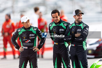 2024-10-19 - JEFFERIES Axcil (zwe), Iron Lynx, Lamborghini Huracan LMGT3 Evo2, portrait CALDARELLI Andrea (mco), Iron Lynx, Lamborghini Huracan LMGT3 Evo2, portrait HAMAGUCHI Hiroshi (jpn), Iron Lynx, Lamborghini Huracan LMGT3 Evo2, portrait during the 4 Hours of Portimao 2024, 6th round of the 2024 European Le Mans Series on the Algarve International Circuit from October 16 to 19, 2024 in Portimao, Portugal - AUTO - ELMS - 4 HOURS OF PORTIMAO 2024 - ENDURANCE - MOTORS