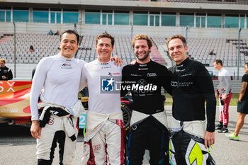 2024-10-19 - PERRODO François (fra), Oreca 07 - Gibson, portrait FALB John (usa), Nielsen Racing, Oreca 07 - Gibson, portrait RODA Giorgio (ita), Proton Competition, Oreca 07 - Gibson, portrait SALES Rodrigo (usa), Richard Mille by TDS, Oreca 07 - Gibson, portrait on the starting grid, grille de depart, during the 4 Hours of Portimao 2024, 6th round of the 2024 European Le Mans Series on the Algarve International Circuit from October 16 to 19, 2024 in Portimao, Portugal - AUTO - ELMS - 4 HOURS OF PORTIMAO 2024 - ENDURANCE - MOTORS