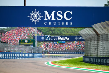 2024-05-19 - Detail of the Autodromo Internazionale Enzo e Dino Ferrari MSC banner - FORMULA 1 MSC CRUISES GRAN PREMIO DELL'EMILIA-ROMAGNA 2024 - RACE - FORMULA 1 - MOTORS