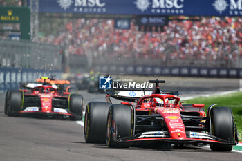 2024-05-19 - The start of the F1 Race Carlos Sainz Ferrari Spa Scuderia Ferrari - FORMULA 1 MSC CRUISES GRAN PREMIO DELL'EMILIA-ROMAGNA 2024 - RACE - FORMULA 1 - MOTORS