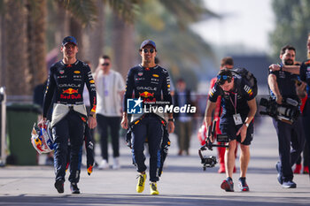 2024-02-21 - VERSTAPPEN Max (ned), Red Bull Racing RB20, PEREZ Sergio (mex), Red Bull Racing RB20, portrait during the Formula 1 Aramco pre-season testing 2024 of the 2024 FIA Formula One World Championship from February 21 to 23, 2024 on the Bahrain International Circuit, in Sakhir, Bahrain - F1 - PRE-SEASON TESTING 2024 - BAHRAIN - FORMULA 1 - MOTORS
