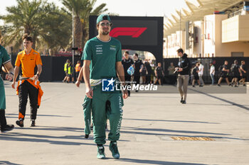 2024-02-21 - STROLL Lance (can), Aston Martin F1 Team AMR24, portrait during the Formula 1 Aramco pre-season testing 2024 of the 2024 FIA Formula One World Championship from February 21 to 23, 2024 on the Bahrain International Circuit, in Sakhir, Bahrain - F1 - PRE-SEASON TESTING 2024 - BAHRAIN - FORMULA 1 - MOTORS