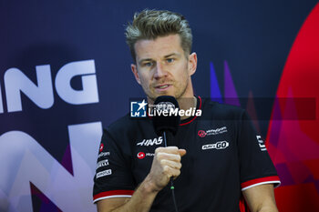 2024-02-21 - HULKENBERG Nico (ger), Haas F1 Team VF-24 Ferrari, portrait in press conference during the Formula 1 Aramco pre-season testing 2024 of the 2024 FIA Formula One World Championship from February 21 to 23, 2024 on the Bahrain International Circuit, in Sakhir, Bahrain - F1 - PRE-SEASON TESTING 2024 - BAHRAIN - FORMULA 1 - MOTORS
