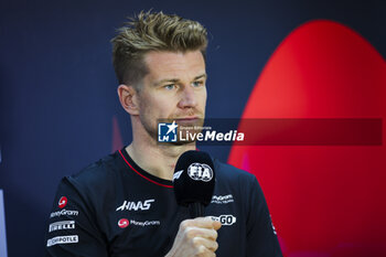 2024-02-21 - HULKENBERG Nico (ger), Haas F1 Team VF-24 Ferrari, portrait in press conference during the Formula 1 Aramco pre-season testing 2024 of the 2024 FIA Formula One World Championship from February 21 to 23, 2024 on the Bahrain International Circuit, in Sakhir, Bahrain - F1 - PRE-SEASON TESTING 2024 - BAHRAIN - FORMULA 1 - MOTORS