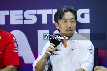 2024-02-21 - KOMATSU Ayao (jpn), Team Principal of Haas F1 team, portrait in press conference during the Formula 1 Aramco pre-season testing 2024 of the 2024 FIA Formula One World Championship from February 21 to 23, 2024 on the Bahrain International Circuit, in Sakhir, Bahrain - F1 - PRE-SEASON TESTING 2024 - BAHRAIN - FORMULA 1 - MOTORS