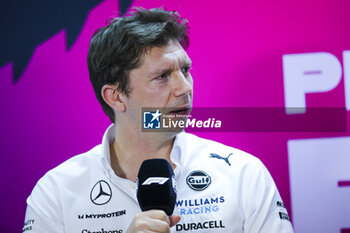 2024-02-21 - VOWLES James, Team Principal of Williams Racing, portrait in press conference during the Formula 1 Aramco pre-season testing 2024 of the 2024 FIA Formula One World Championship from February 21 to 23, 2024 on the Bahrain International Circuit, in Sakhir, Bahrain - F1 - PRE-SEASON TESTING 2024 - BAHRAIN - FORMULA 1 - MOTORS