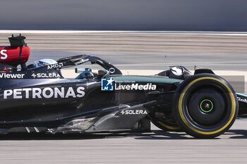 2024-02-21 - 63 RUSSELL George (gbr), Mercedes AMG F1 Team W15, action, Mercedes AMG F1 Team W15, mechanical detail, front suspension during the Formula 1 Aramco pre-season testing 2024 of the 2024 FIA Formula One World Championship from February 21 to 23, 2024 on the Bahrain International Circuit, in Sakhir, Bahrain - F1 - PRE-SEASON TESTING 2024 - BAHRAIN - FORMULA 1 - MOTORS