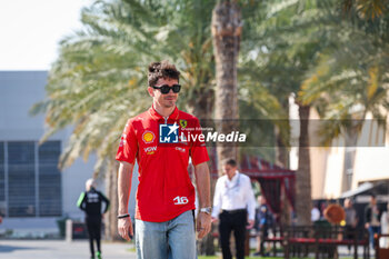 2024-02-22 - LECLERC Charles (mco), Scuderia Ferrari SF-24, portrait during the Formula 1 Aramco pre-season testing 2024 of the 2024 FIA Formula One World Championship from February 21 to 23, 2024 on the Bahrain International Circuit, in Sakhir, Bahrain - F1 - PRE-SEASON TESTING 2024 - BAHRAIN - FORMULA 1 - MOTORS