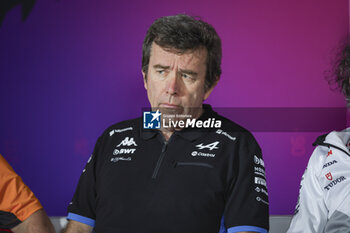 2024-02-22 - FAMIN Bruno (fra), Team Principal of Alpine F1 Team, portrait, press conference during the Formula 1 Aramco pre-season testing 2024 of the 2024 FIA Formula One World Championship from February 21 to 23, 2024 on the Bahrain International Circuit, in Sakhir, Bahrain - F1 - PRE-SEASON TESTING 2024 - BAHRAIN - FORMULA 1 - MOTORS