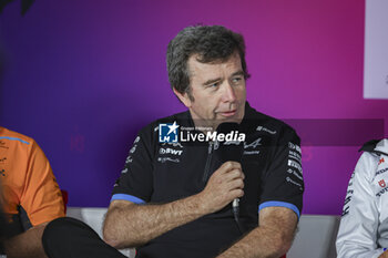 2024-02-22 - FAMIN Bruno (fra), Team Principal of Alpine F1 Team, portrait, press conference during the Formula 1 Aramco pre-season testing 2024 of the 2024 FIA Formula One World Championship from February 21 to 23, 2024 on the Bahrain International Circuit, in Sakhir, Bahrain - F1 - PRE-SEASON TESTING 2024 - BAHRAIN - FORMULA 1 - MOTORS