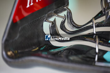 2024-02-23 - Mercedes AMG F1 Team W15, mechanical detail, front wing during the Formula 1 Aramco pre-season testing 2024 of the 2024 FIA Formula One World Championship from February 21 to 23, 2024 on the Bahrain International Circuit, in Sakhir, Bahrain - F1 - PRE-SEASON TESTING 2024 - BAHRAIN - FORMULA 1 - MOTORS