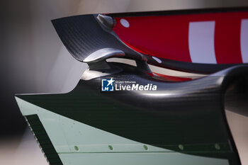 2024-02-23 - Haas F1 Team VF-24 Ferrari, Mechanical detail rear wing during the Formula 1 Aramco pre-season testing 2024 of the 2024 FIA Formula One World Championship from February 21 to 23, 2024 on the Bahrain International Circuit, in Sakhir, Bahrain - F1 - PRE-SEASON TESTING 2024 - BAHRAIN - FORMULA 1 - MOTORS