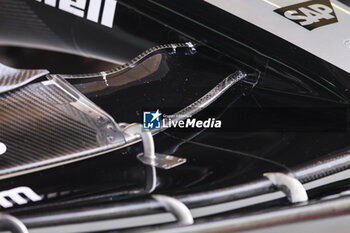 2024-02-23 - Mercedes AMG F1 Team W15, mechanical detail front wing during the Formula 1 Aramco pre-season testing 2024 of the 2024 FIA Formula One World Championship from February 21 to 23, 2024 on the Bahrain International Circuit, in Sakhir, Bahrain - F1 - PRE-SEASON TESTING 2024 - BAHRAIN - FORMULA 1 - MOTORS