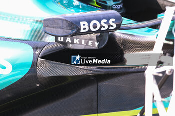 2024-02-23 - Aston Martin F1 Team AMR23, mechanical detail of side pop and air entrance during the Formula 1 Aramco pre-season testing 2024 of the 2024 FIA Formula One World Championship from February 21 to 23, 2024 on the Bahrain International Circuit, in Sakhir, Bahrain - F1 - PRE-SEASON TESTING 2024 - BAHRAIN - FORMULA 1 - MOTORS