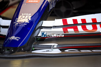 2024-02-23 - Visa Cash App RB F1 Team VCARB 01, mechanical detail of the front wing during the Formula 1 Aramco pre-season testing 2024 of the 2024 FIA Formula One World Championship from February 21 to 23, 2024 on the Bahrain International Circuit, in Sakhir, Bahrain - F1 - PRE-SEASON TESTING 2024 - BAHRAIN - FORMULA 1 - MOTORS
