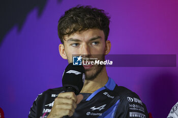 2024-02-23 - GASLY Pierre (fra), Alpine F1 Team A524, portrait, press conference during the Formula 1 Aramco pre-season testing 2024 of the 2024 FIA Formula One World Championship from February 21 to 23, 2024 on the Bahrain International Circuit, in Sakhir, Bahrain - F1 - PRE-SEASON TESTING 2024 - BAHRAIN - FORMULA 1 - MOTORS