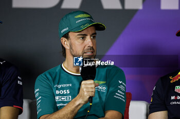 2024-02-28 - ALONSO Fernando (spa), Aston Martin F1 Team AMR24, portrait press conference during the Formula 1 Gulf Air Bahrain Grand Prix 2024, 1st round of the 2024 FIA Formula One World Championship from February 29 to March 2, 2024 on the Bahrain International Circuit, in Sakhir, Bahrain - F1 - BAHRAIN GRAND PRIX 2024 - FORMULA 1 - MOTORS