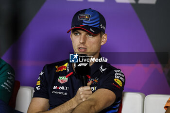 2024-02-28 - VERSTAPPEN Max (ned), Red Bull Racing RB20, portrait press conference during the Formula 1 Gulf Air Bahrain Grand Prix 2024, 1st round of the 2024 FIA Formula One World Championship from February 29 to March 2, 2024 on the Bahrain International Circuit, in Sakhir, Bahrain - F1 - BAHRAIN GRAND PRIX 2024 - FORMULA 1 - MOTORS