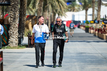 2024-02-29 - PEREZ Sergio (mex), Red Bull Racing RB20, ZEHNDER Beat, Team Manager of Stake F1 Team Kick Sauber, portrait during the Formula 1 Gulf Air Bahrain Grand Prix 2024, 1st round of the 2024 FIA Formula One World Championship from February 29 to March 2, 2024 on the Bahrain International Circuit, in Sakhir, Bahrain - F1 - BAHRAIN GRAND PRIX 2024 - FORMULA 1 - MOTORS