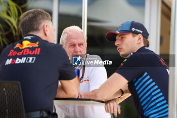 2024-02-29 - VERSTAPPEN Max (ned), Red Bull Racing RB20, HORNER Christian (gbr), Team Principal of Red Bull Racing, MARKO Helmut (aut), Drivers’ Manager of Red Bull Racing, portrait during the Formula 1 Gulf Air Bahrain Grand Prix 2024, 1st round of the 2024 FIA Formula One World Championship from February 29 to March 2, 2024 on the Bahrain International Circuit, in Sakhir, Bahrain - F1 - BAHRAIN GRAND PRIX 2024 - FORMULA 1 - MOTORS