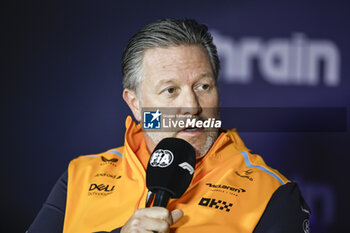 2024-02-29 - BROWN Zak (usa), CEO of of McLaren Racing, portrait press conference during the Formula 1 Gulf Air Bahrain Grand Prix 2024, 1st round of the 2024 FIA Formula One World Championship from February 29 to March 2, 2024 on the Bahrain International Circuit, in Sakhir, Bahrain - F1 - BAHRAIN GRAND PRIX 2024 - FORMULA 1 - MOTORS