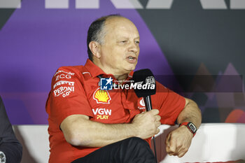 2024-02-29 - VASSEUR Frédéric (fra), Team Principal & General Manager of the Scuderia Ferrari, portrait press conference during the Formula 1 Gulf Air Bahrain Grand Prix 2024, 1st round of the 2024 FIA Formula One World Championship from February 29 to March 2, 2024 on the Bahrain International Circuit, in Sakhir, Bahrain - F1 - BAHRAIN GRAND PRIX 2024 - FORMULA 1 - MOTORS