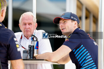 2024-02-29 - MARKO Helmut (aut), Drivers’ Manager of Red Bull Racing, portrait VERSTAPPEN Max (ned), Red Bull Racing RB20, portrait during the Formula 1 Gulf Air Bahrain Grand Prix 2024, 1st round of the 2024 FIA Formula One World Championship from February 29 to March 2, 2024 on the Bahrain International Circuit, in Sakhir, Bahrain - F1 - BAHRAIN GRAND PRIX 2024 - FORMULA 1 - MOTORS