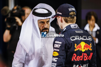 2024-03-01 - BEN SULAYEM Mohammed (uae), President of the FIA, portrait VERSTAPPEN Max (ned), Red Bull Racing RB20, portrait during the Formula 1 Gulf Air Bahrain Grand Prix 2024, 1st round of the 2024 FIA Formula One World Championship from February 29 to March 2, 2024 on the Bahrain International Circuit, in Sakhir, Bahrain - F1 - BAHRAIN GRAND PRIX 2024 - FORMULA 1 - MOTORS