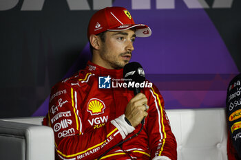 2024-03-01 - LECLERC Charles (mco), Scuderia Ferrari SF-24, portrait press conference during the Formula 1 Gulf Air Bahrain Grand Prix 2024, 1st round of the 2024 FIA Formula One World Championship from February 29 to March 2, 2024 on the Bahrain International Circuit, in Sakhir, Bahrain - F1 - BAHRAIN GRAND PRIX 2024 - FORMULA 1 - MOTORS