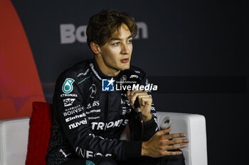 2024-03-01 - RUSSELL George (gbr), Mercedes AMG F1 Team W15, portrait press conference during the Formula 1 Gulf Air Bahrain Grand Prix 2024, 1st round of the 2024 FIA Formula One World Championship from February 29 to March 2, 2024 on the Bahrain International Circuit, in Sakhir, Bahrain - F1 - BAHRAIN GRAND PRIX 2024 - FORMULA 1 - MOTORS