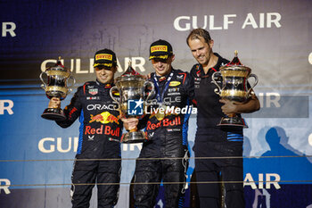 2024-03-02 - PEREZ Sergio (mex), Red Bull Racing RB20, portrait VERSTAPPEN Max (ned), Red Bull Racing RB20, portrait podium trophy during the Formula 1 Gulf Air Bahrain Grand Prix 2024, 1st round of the 2024 FIA Formula One World Championship from February 29 to March 2, 2024 on the Bahrain International Circuit, in Sakhir, Bahrain - F1 - BAHRAIN GRAND PRIX 2024 - FORMULA 1 - MOTORS