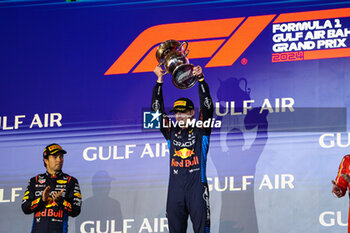 2024-03-02 - podium VERSTAPPEN Max (ned), Red Bull Racing RB20, portrait during the Formula 1 Gulf Air Bahrain Grand Prix 2024, 1st round of the 2024 FIA Formula One World Championship from February 29 to March 2, 2024 on the Bahrain International Circuit, in Sakhir, Bahrain - F1 - BAHRAIN GRAND PRIX 2024 - FORMULA 1 - MOTORS