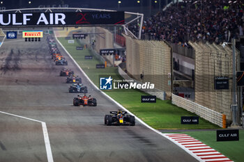 2024-03-02 - 01 VERSTAPPEN Max (nld), Red Bull Racing RB20, 16 LECLERC Charles (mco), Scuderia Ferrari SF-24, action during the Formula 1 Gulf Air Bahrain Grand Prix 2024, 1st round of the 2024 FIA Formula One World Championship from February 29 to March 2, 2024 on the Bahrain International Circuit, in Sakhir, Bahrain - F1 - BAHRAIN GRAND PRIX 2024 - FORMULA 1 - MOTORS