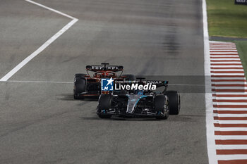 2024-03-02 - 16 LECLERC Charles (mco), Scuderia Ferrari SF-24, action 63 RUSSELL George (gbr), Mercedes AMG F1 Team W15, action during the Formula 1 Gulf Air Bahrain Grand Prix 2024, 1st round of the 2024 FIA Formula One World Championship from February 29 to March 2, 2024 on the Bahrain International Circuit, in Sakhir, Bahrain - F1 - BAHRAIN GRAND PRIX 2024 - FORMULA 1 - MOTORS