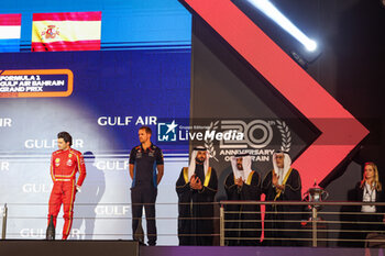 2024-03-02 - SAINZ Carlos (spa), Scuderia Ferrari SF-24, BEN SULAYEM Mohammed (uae), President of the FIA, portrait, during the Formula 1 Gulf Air Bahrain Grand Prix 2024, 1st round of the 2024 FIA Formula One World Championship from February 29 to March 2, 2024 on the Bahrain International Circuit, in Sakhir, Bahrain - F1 - BAHRAIN GRAND PRIX 2024 - FORMULA 1 - MOTORS