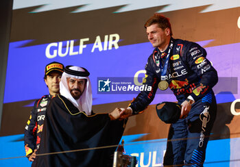 2024-03-02 - VERSTAPPEN Max (ned), Red Bull Racing RB20, portrait BEN SULAYEM Mohammed (uae), President of the FIA, portrait podium during the Formula 1 Gulf Air Bahrain Grand Prix 2024, 1st round of the 2024 FIA Formula One World Championship from February 29 to March 2, 2024 on the Bahrain International Circuit, in Sakhir, Bahrain - F1 - BAHRAIN GRAND PRIX 2024 - FORMULA 1 - MOTORS