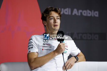 2024-03-06 - RUSSELL George (gbr), Mercedes AMG F1 Team W15, portrait, press conference, during the Formula 1 STC Saudi Arabian Grand Prix 2024, 2nd round of the 2024 Formula One World Championship from March 7 to 9, 2024 on the Jeddah Corniche Circuit, in Jeddah, Saudi Arabia - F1 - SAUDI ARABIAN GRAND PRIX 2024 - FORMULA 1 - MOTORS