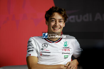 2024-03-06 - RUSSELL George (gbr), Mercedes AMG F1 Team W15, portrait during the Formula 1 STC Saudi Arabian Grand Prix 2024, 2nd round of the 2024 Formula One World Championship from March 7 to 9, 2024 on the Jeddah Corniche Circuit, in Jeddah, Saudi Arabia - DPPI - F1 - SAUDI ARABIAN GRAND PRIX 2024 - FORMULA 1 - MOTORS