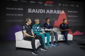 2024-03-07 - FAMIN Bruno (fra), Team Principal of Alpine F1 Team, KRACK Mike (ger), Team Principal and CEO of Aston Martin F1 Team, VOWLES James, Team Principal of Williams Racing and HORNER Christian (gbr), Team Principal of Red Bull Racing, portrait, press conference during the Formula 1 STC Saudi Arabian Grand Prix 2024, 2nd round of the 2024 Formula One World Championship from March 7 to 9, 2024 on the Jeddah Corniche Circuit, in Jeddah, Saudi Arabia - F1 - SAUDI ARABIAN GRAND PRIX 2024 - FORMULA 1 - MOTORS